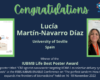 Lucia Martin-Navarro Diaz_ IUBMB Life_IUBMB Best Poster Prize_Twitter